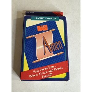 Rare Amen Biblical Principles Card Game Christian Family Fun Fast Paced 90s